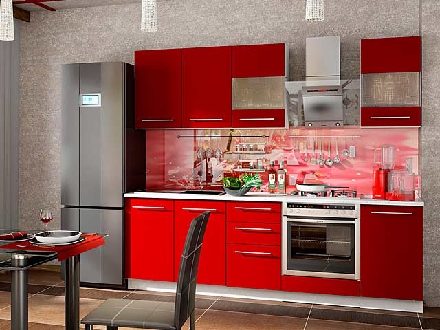 Красная кухня глория